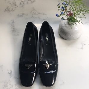 Black Patent Prada Loafers